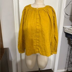 Banana Republic Mustard Blouse